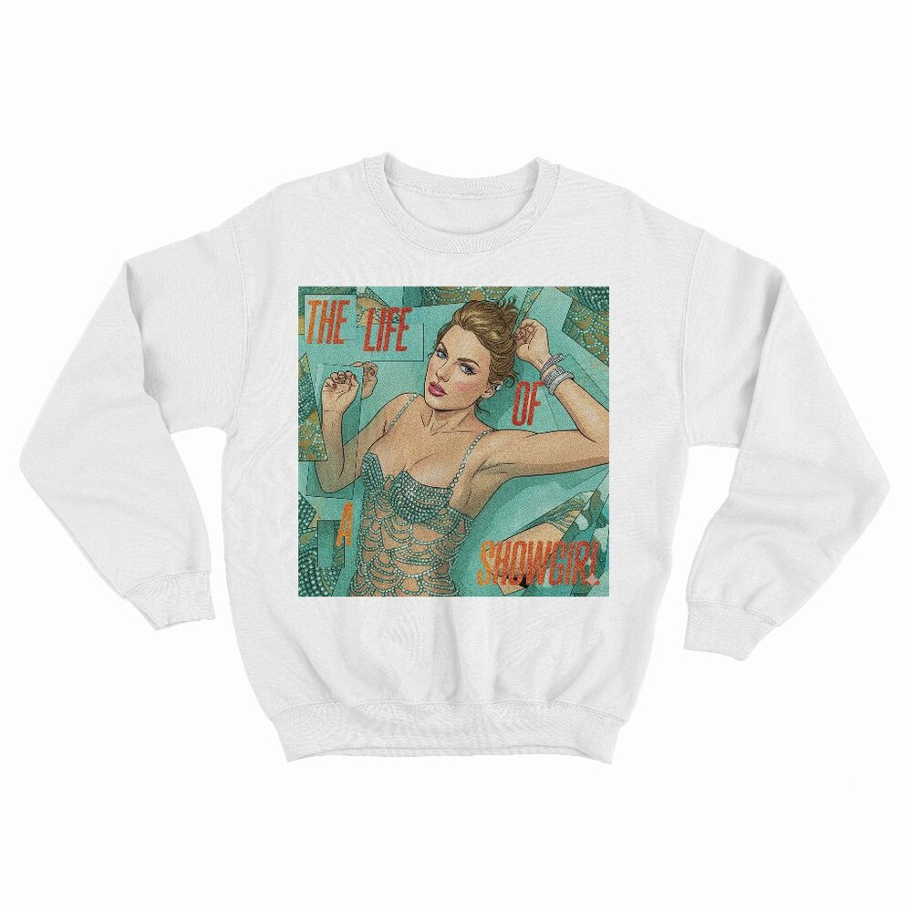 Taylor Swift - The Life of a Showgirl White Sweatshirt